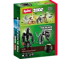 Statybinės plytos vaikams 5+ 2in1 Juodas Panther Man ZooZ Zpiiel