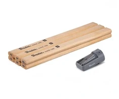 Statybiniai pieštukai + drožtukas HB 180 mm OCTAGON 6 vnt. DIY-PC2OC18WD/S6B