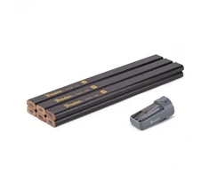 Statybiniai pieštukai + drožtukas HB 180 mm OCTAGON 6 vnt. DIY-PC2OC18GH/S6B