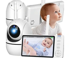 Stazer ELEKTRONINĖ AUKLĖ SU SUKIAMA KAMERA BABY MONITORIUS 5" HD LCD EKRANAS