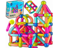 Stem MAGNETINIAI BLOKAI LAIKLIAI DIDŽIAI MAGNETINIAI KONSTRUKCINIAI BLOKAI 100 Vnt.