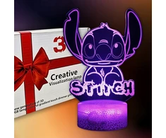 STICH 3D Stalinė lemputė 16 LED LILO IR STICH SU NUOTOLINIO PULTO VAIKŲ PULTU