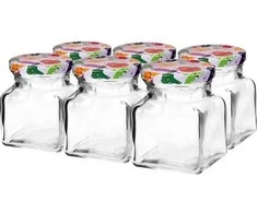 Stiklainiai su dangteliais BROWIN 120ml/6vnt.