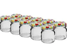 Stiklainiai su užsukamais metaliniais dangteliais Biowin 40ml/10vnt.
