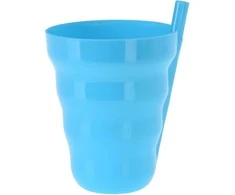 Stiklinė su šiaudeliu 300ml