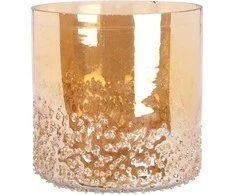 Stiklinė žvakidė CRACKLE, 4 spalvos