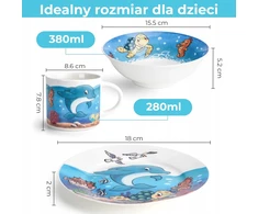 STIKLINIAI INDĖLIAI VAIKAMS VALGYTI SU JŪROS MOTYVU 3 VIENŲ RINKINYS