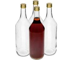 Stiklinis buteliai su kamščiu Browin 1L/4vnt.