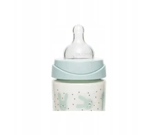 Stiklinis buteliukas Suavinex, žalias, 0+ mėn, 120 ml