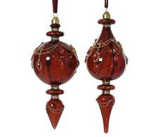 Christmas Tree toy Decoris Vintage. red. glass