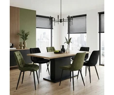 Stiv-Meble KHAKI MODERN MINŠTA VELIURINĖ KĖDĖ VIRTUVĖS SVETAINĖS VALGOMUI