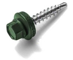 Stoginiai savisriegiai, ZN su tarpine, 4,8 x 28 mm, RAL 6020, 20 vnt.