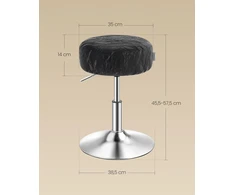 STOOL CHAIR MAKEUP taburetė MIGAMOJOJE MODERNINĖ JUODA
