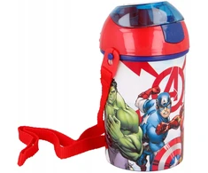 Stor Avengers Hulk bidonas su šiaudeliu ir dirželiu, 450ml