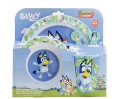 Stor BINGO AND BLUEY mėlynas dogs pusryčių rinkinys, vakarienė, dubuo, lėkštė, puodelis SZ