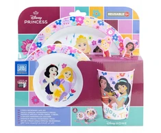 Stor Disney princesės pusryčių rinkinys lėkštės dubenėlio stalo įrankių puodelis
