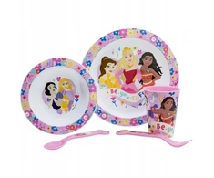Stor Disney princesės pusryčių rinkinys lėkštės dubenėlio stalo įrankių puodelis