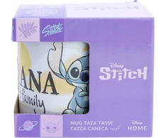 STOR DISNEY STITCH ANGEL OHANA REIKŠMĖ ŠEIMOS JAUNAMS KERAMINIS PUODULIS 325ml