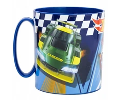Stor Hot Wheels automobilių plastikinis mikrobangų puodelis su rankena 350 ML