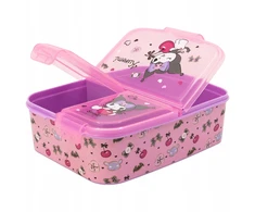 Stor KUROMI HELLO KITTY KOTEK priešpiečių dėžutė LUNCH BOX su 3 skyreliais vaikams