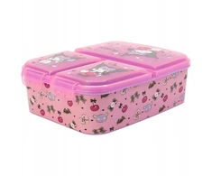 Stor KUROMI HELLO KITTY KOTEK priešpiečių dėžutė LUNCH BOX su 3 skyreliais vaikams