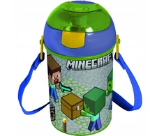 Stor Minecraft gertuvė su dirželiu, 450ml, be Bpa