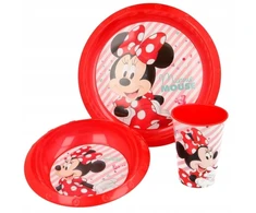 Stor MINNIE MOUSE Dubenėlio lėkštės ir puodelių rinkinys
