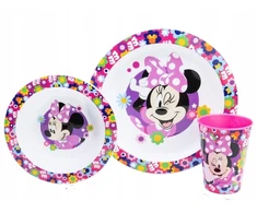 Stor MINNIE MOUSE pusryčių ir vakarienės rinkinys mikrobangų krosnelei 3in1