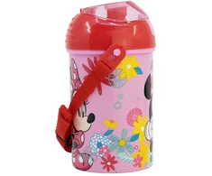 Stor Minnie Pelėda Gėrimo Buteliukas su Šiaudeliu 450ml