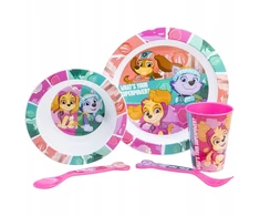 Stor PAW Paw Patrol pietų rinkinys, pusryčių indai ir stalo įrankiai vaikui SKYE