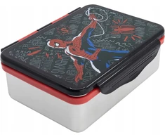 Stor Pietūs dėžutė inox - SPIDERMAN - Juoda lenta - Stačiakampė - Vaikams - Suderinama su indaplovėmis