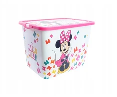 Stor Plastová úložná krabice Minnie Mouse - víko na zacvaknutí, 23 l, 03316