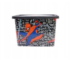 Stor Plastová úložná krabička Spiderman - víko na zacvaknutí, 7 l, 03394