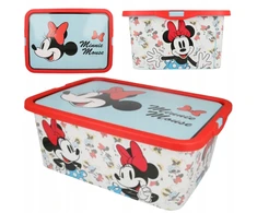 Stor Pojemnik na zabawki Pudełko skrzynia plastikowy uždaromas Myszka Minnie 13 L