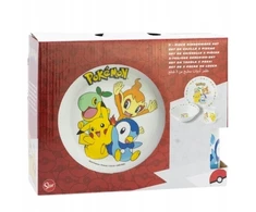 Stor Pokemon Happy Fun Keraminis rinkinys vaikams, puodelis, dubuo, lėkštė, dovana