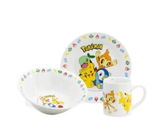 Stor Pokemon Happy Fun Keraminis rinkinys vaikams, puodelis, dubuo, lėkštė, dovana
