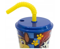 Stor PSI PATROL CHASE MARCHALL RUBBLE kubek ze słomką 430ml