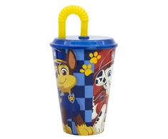 Stor PSI PATROL CHASE MARCHALL RUBBLE kubek ze słomką 430ml