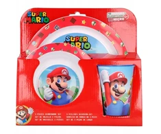 Stor SUPER MARIO 3in1 lėkštės ir puodelių valgymo rinkinys