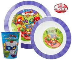 Stor SUPER ZINGS THINGS pusryčių ir vakarienės rinkinys su plastikiniais indais