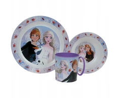 Stor Vaikiškas stalo reikmenų rinkinys (plastikas, tinkamas mikrobangų krosnelėje) Frozen (22269)