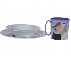 Stor Vaikiškas stalo reikmenų rinkinys (plastikas, tinkamas mikrobangų krosnelėje) Frozen (22269)