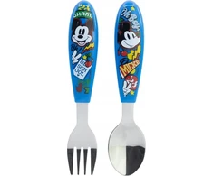 Stor Vaikiški stalo įrankiai MICKEY MOUSE Mickey stalo įrankių rinkinys plieno šakutės šaukštas