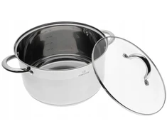 STORDAS Plieninis PUODAS 5x DUGNIS su DANGIU 5,5L 24cm INDUKCINĖS Dujos 8109/24