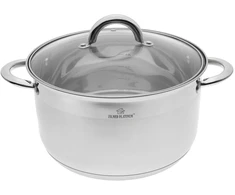 STORDAS Plieninis PUODAS 5x DUGNIS su DANGIU 5,5L 24cm INDUKCINĖS Dujos 8109/24