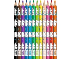 STORIOS ERGONOMIKOS kreidelės Maped Jumbo MOOMINS 12 spalvų vaikams 2+