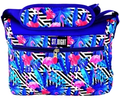 St.Right Krepšys ant peties St. Majewski FLAMINGO Rožinis Mėlynas MESSENGER BAG LISTONOSZKA
