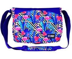 St.Right Krepšys ant peties St. Majewski FLAMINGO Rožinis Mėlynas MESSENGER BAG LISTONOSZKA