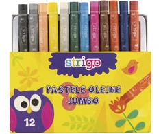 "Strigo" didelės aliejinės pastelės 12 spalvų