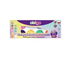 Strigo pasteliniai plakatų dažai, 8 spalvų, 20ml